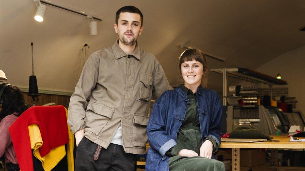 Ben and Alice, co-founders of Country of Origin knitwear