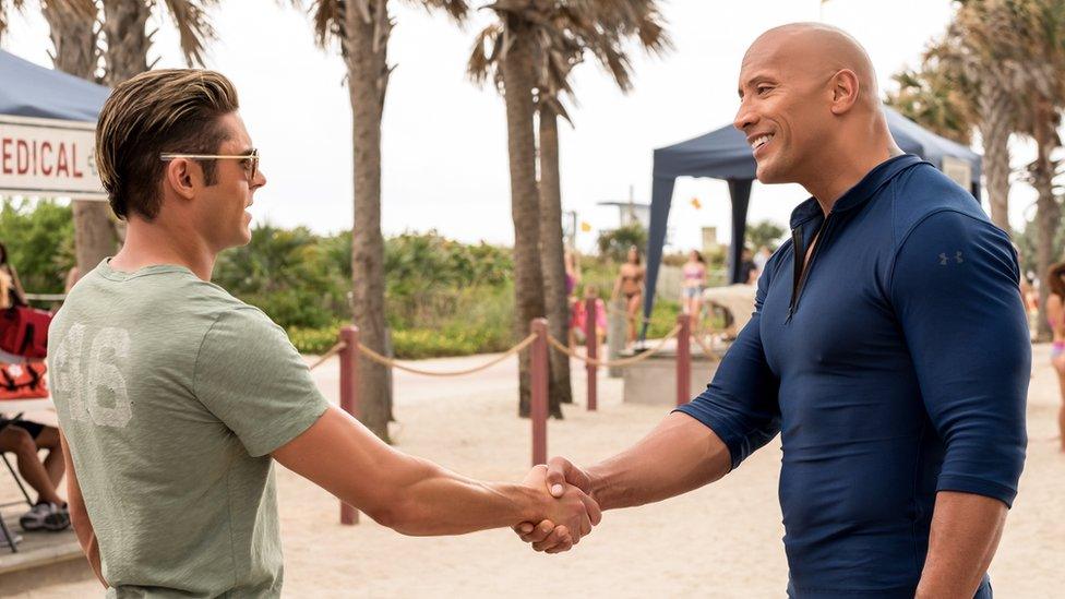 Zac Efron and Dwayne Johnson