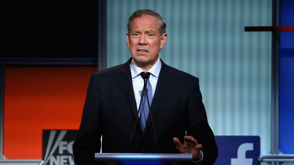 Republican presidential candidate George Pataki at pre-debate forum in Cleveland