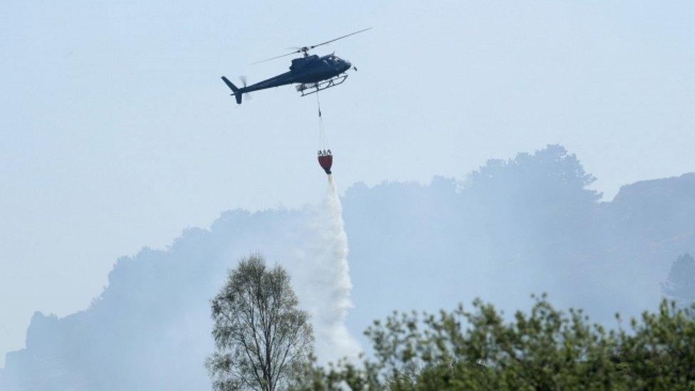 Helicopter water drop