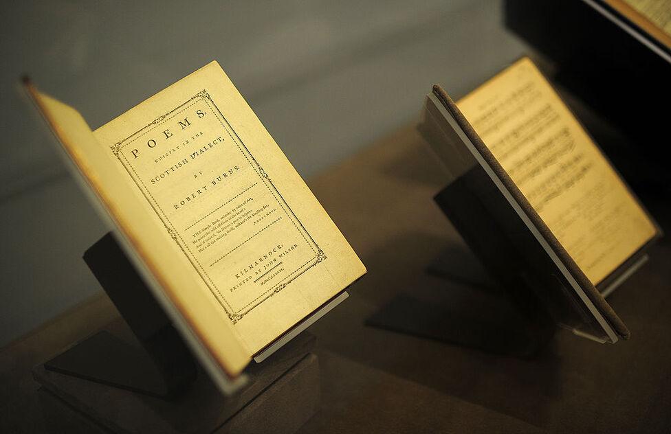 The Kilmarnock Edition on display as part of an exhibition to "Auld Lang Syne" at the Morgan Library & Museum in New York in 2011