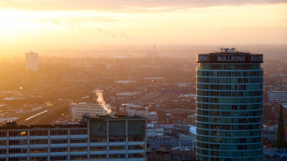 Sun rises over Rotunda