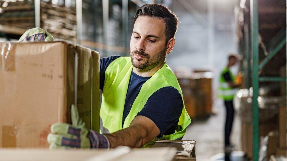 Man working in a warehouse