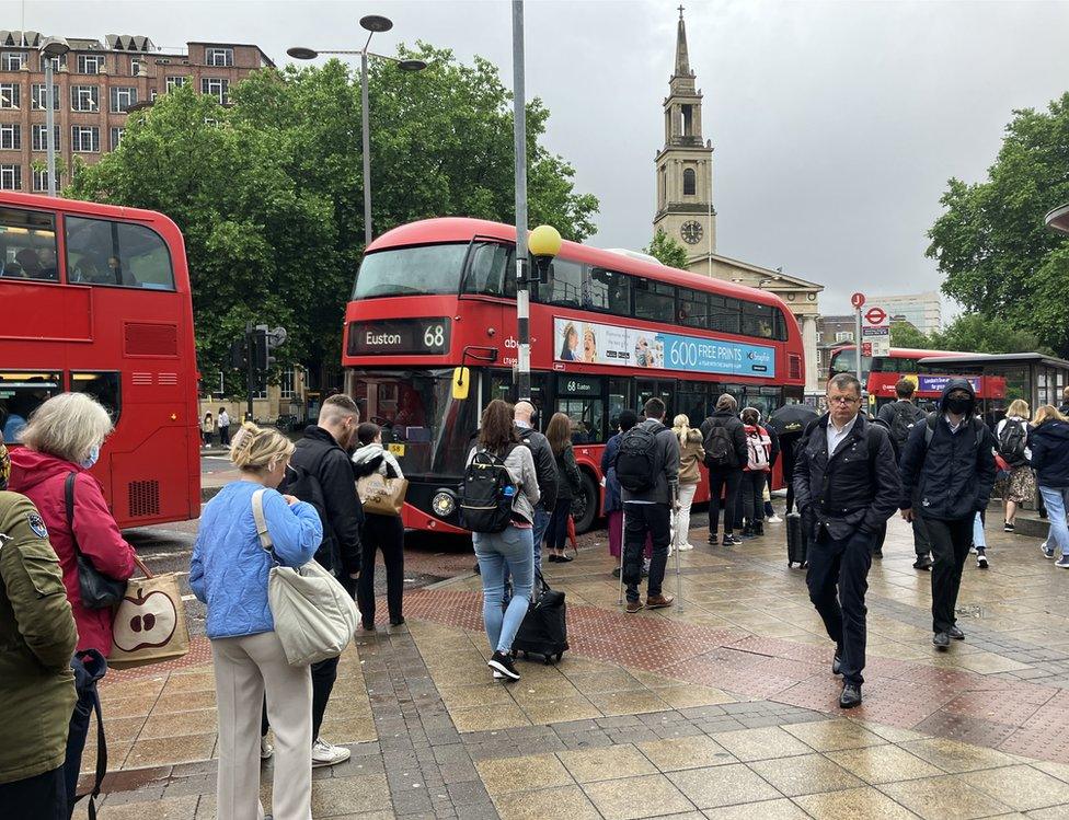 Waterloo bus queues