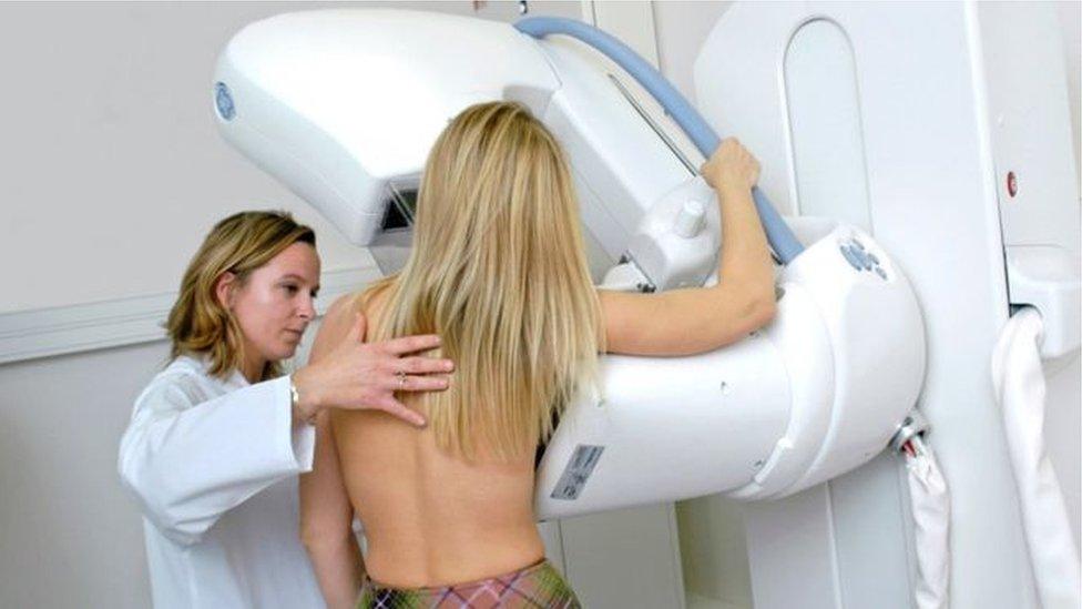 Breast cancer mammogram