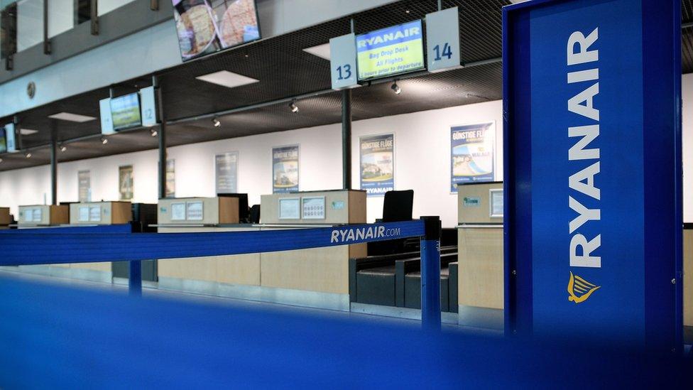 Ryanair check-in desks