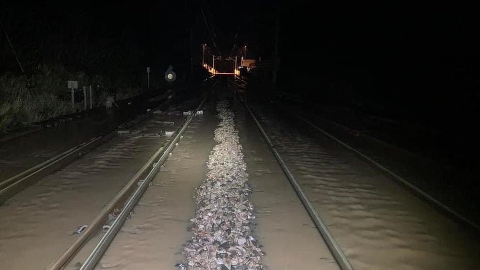 Flooding on East Coast main line