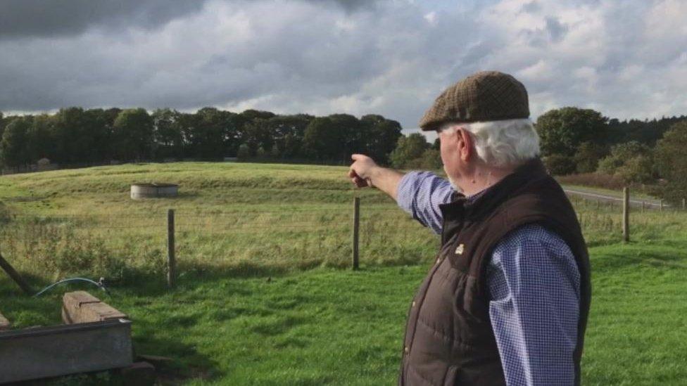 Mr Welch pointing at alternative site