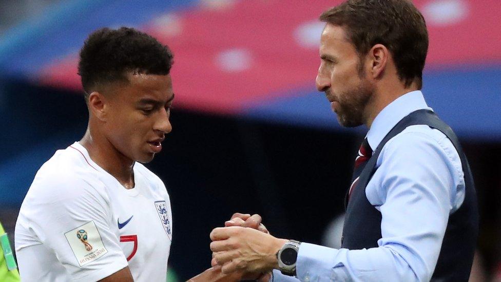 Jesse Lingard and Gareth Southgate