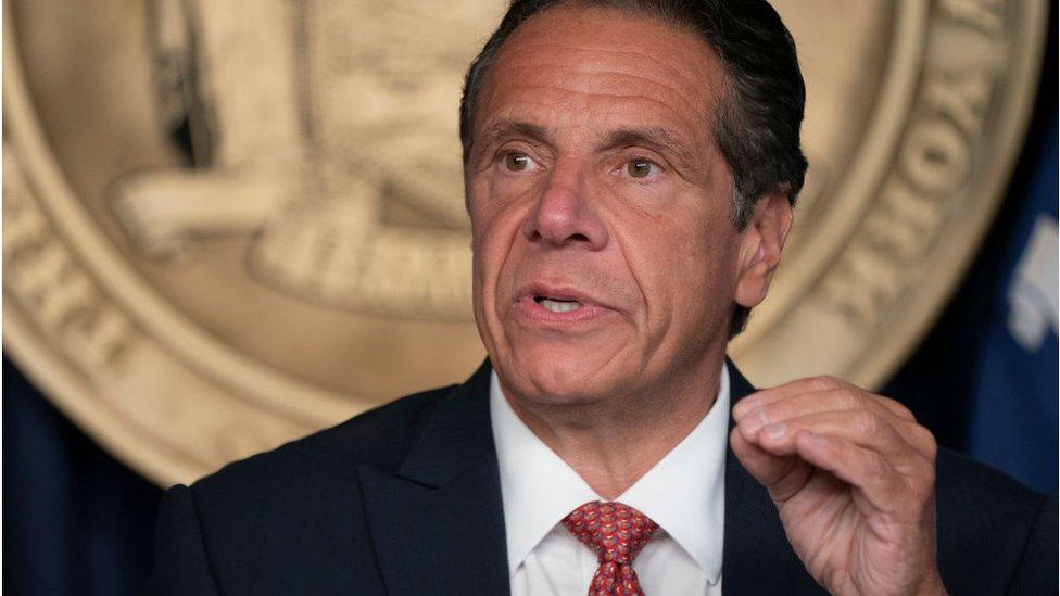 Cuomo at a press conference