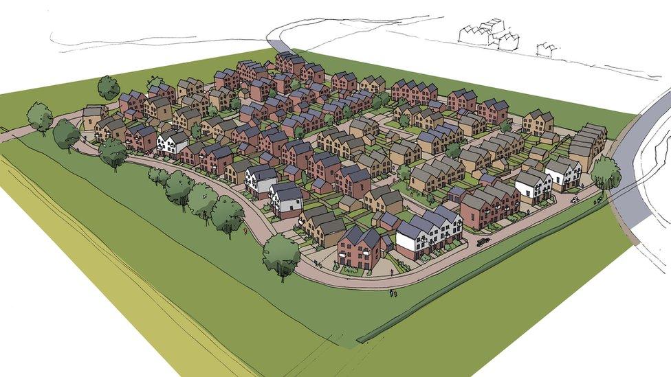 Artist's impression of the proposed Kingston Village development