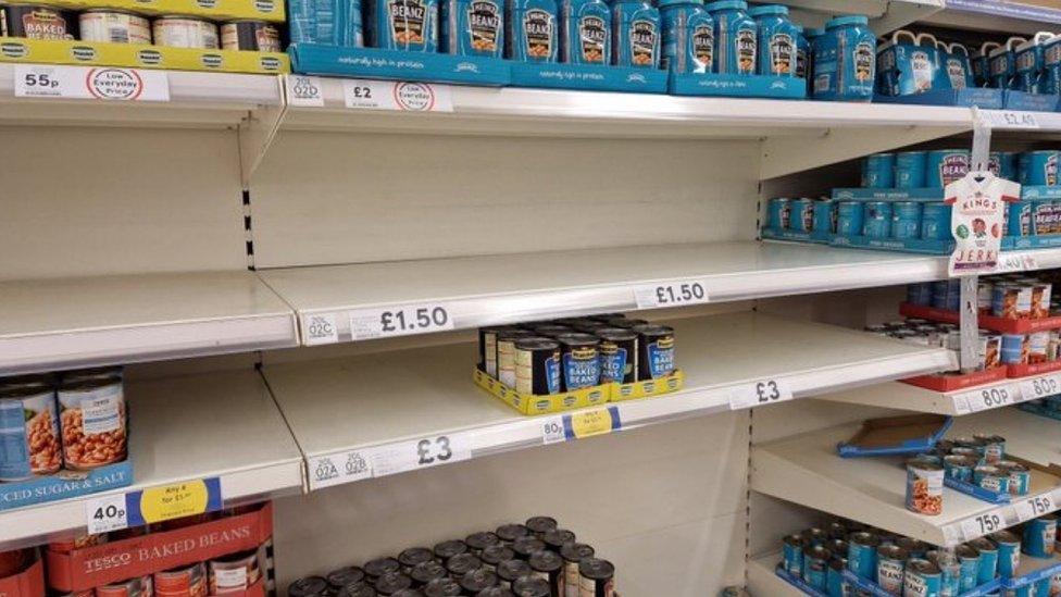 Tesco shelves empty