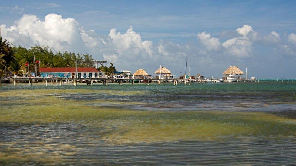 Piers in San Pedro, Ambergris Caye, Belize (file pic)