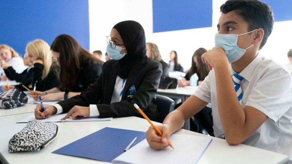 Students in a classroom