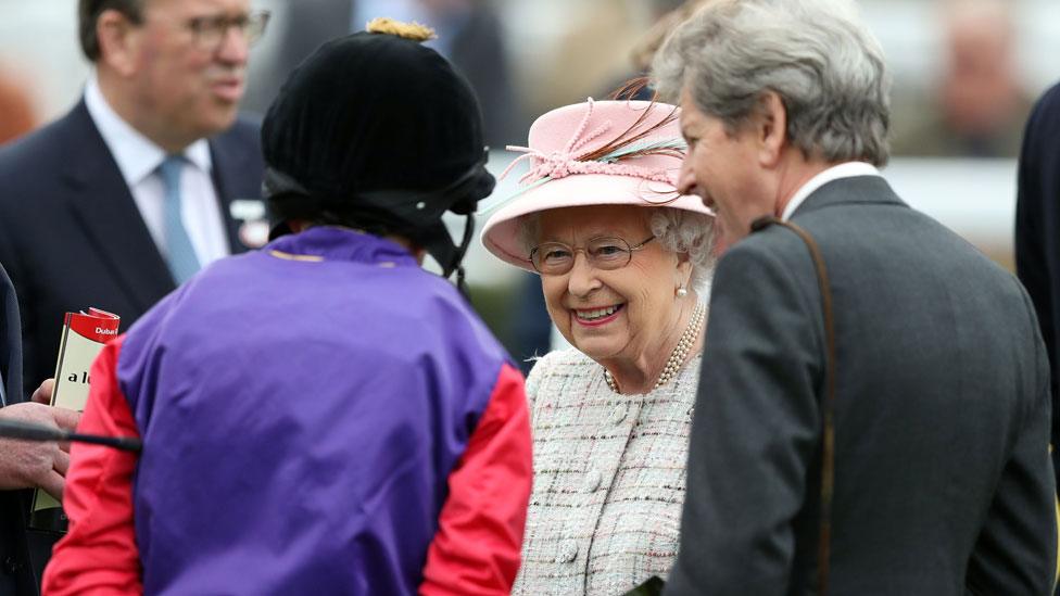 The Queen at Newbury Racecourse