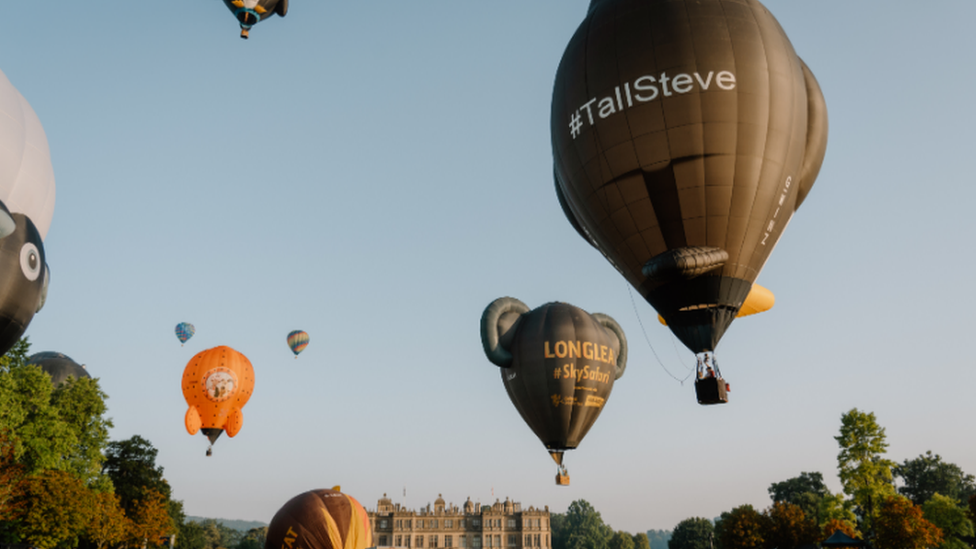 Hot air balloons in the sky