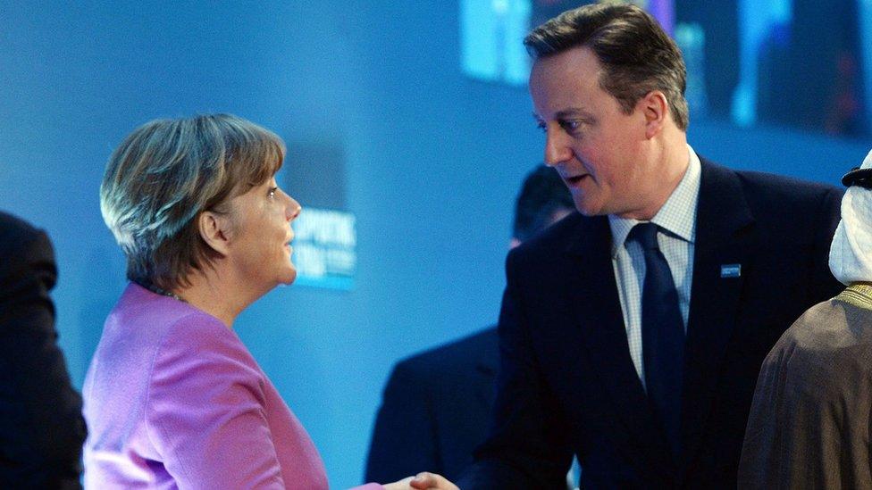 David Cameron and Angela Merkel