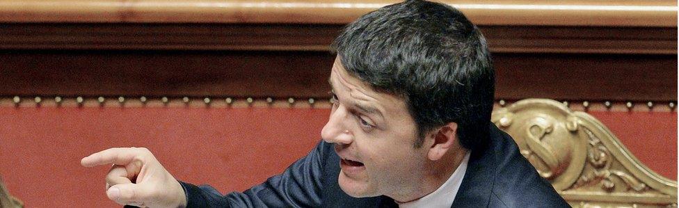 Matteo Renzi in parliament in 2014