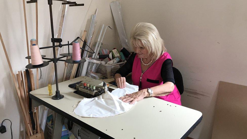 Mary White has continued to sew