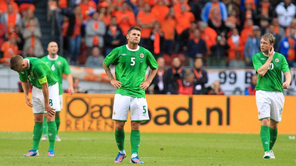 Northern Ireland were then beaten 6-0 by the Netherlands in Amsterdam in June 2012