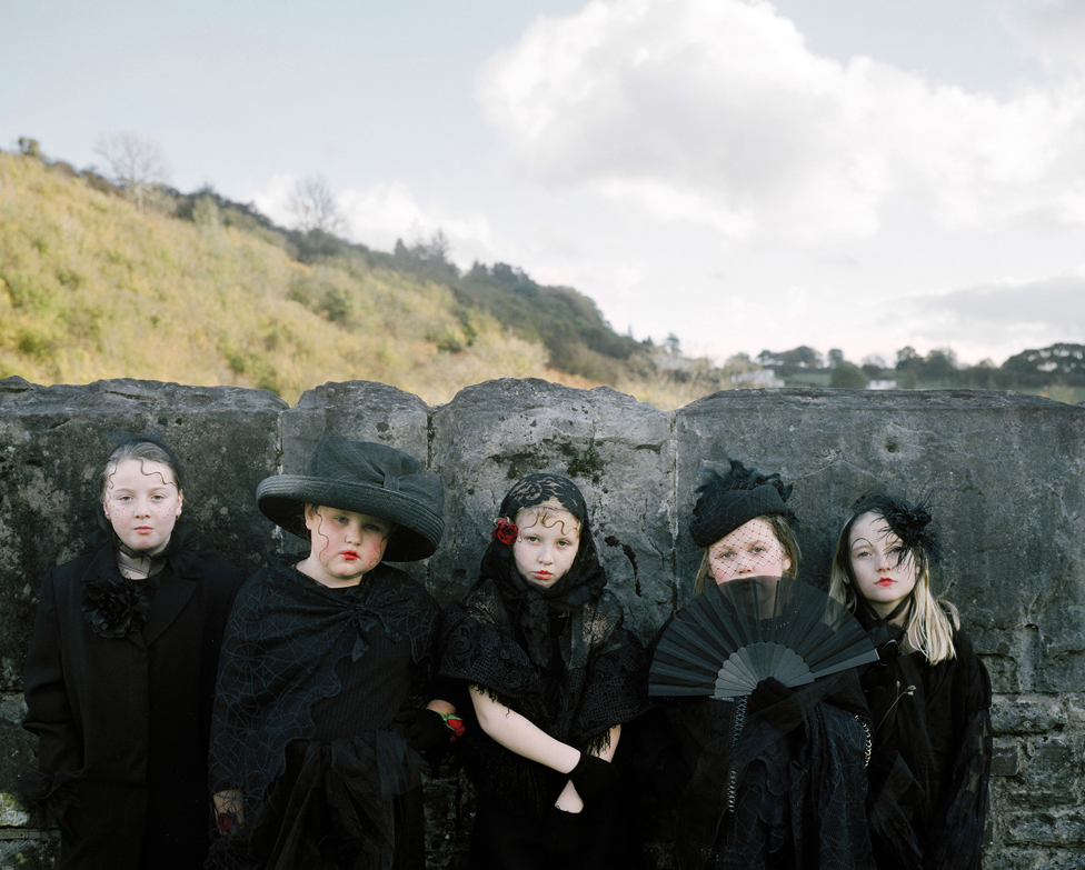 Children in black clothes