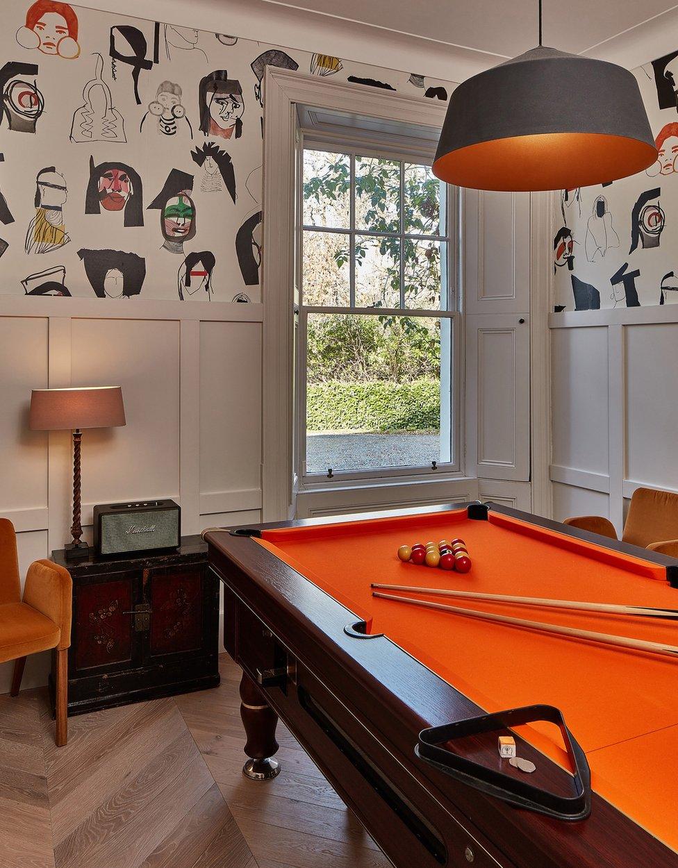 The Games Room in The Moss, Killearn, a Georgian renovation