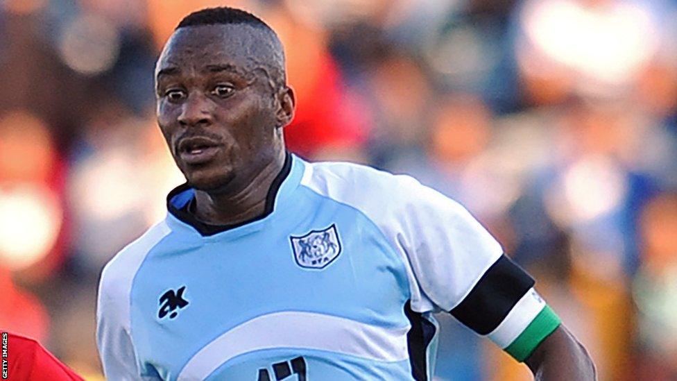 Botswana forward Joel Mogorosi