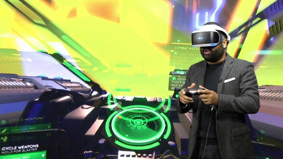 Marc Cieslak wearing PSVR