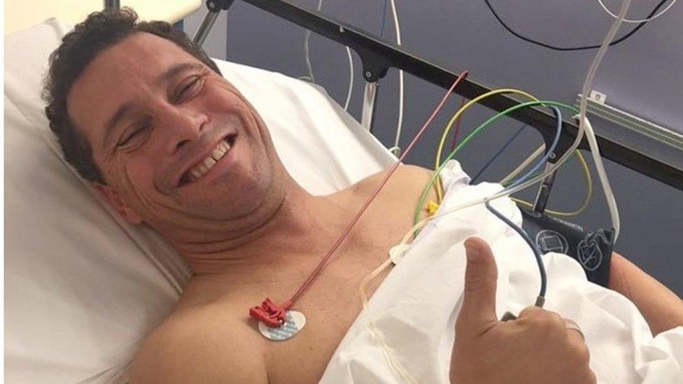 Steven Woolfe in hospital