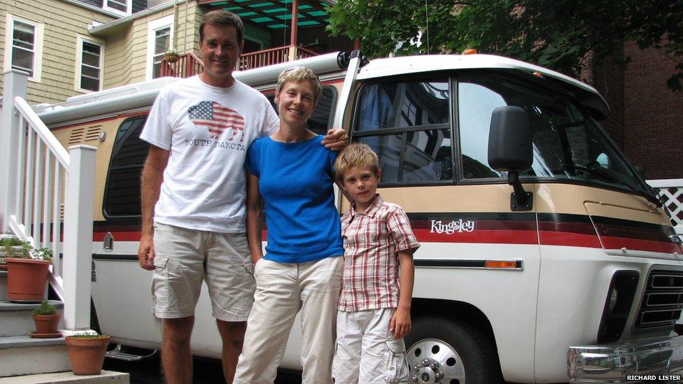 BBC correspondent Richard Lister travelled across North America with his family in a 1978 GMC Kingsley