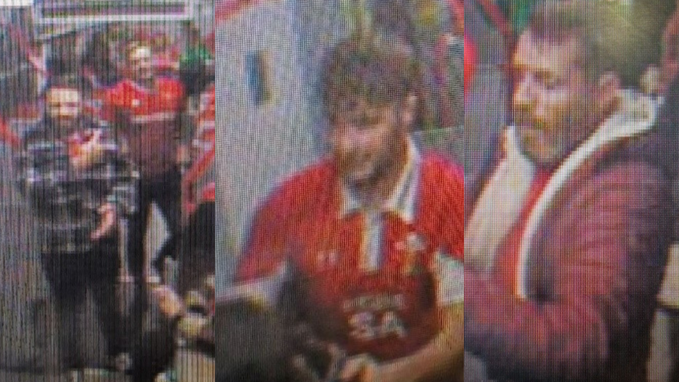 CCTV images of the men police want to speak to