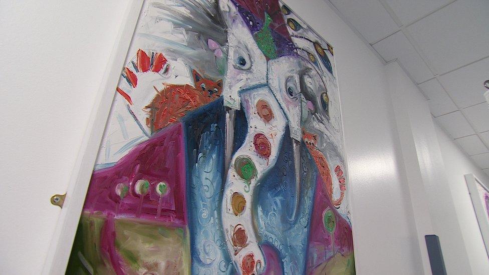 A painting of an elephant at the Royal Hospital for Sick Children