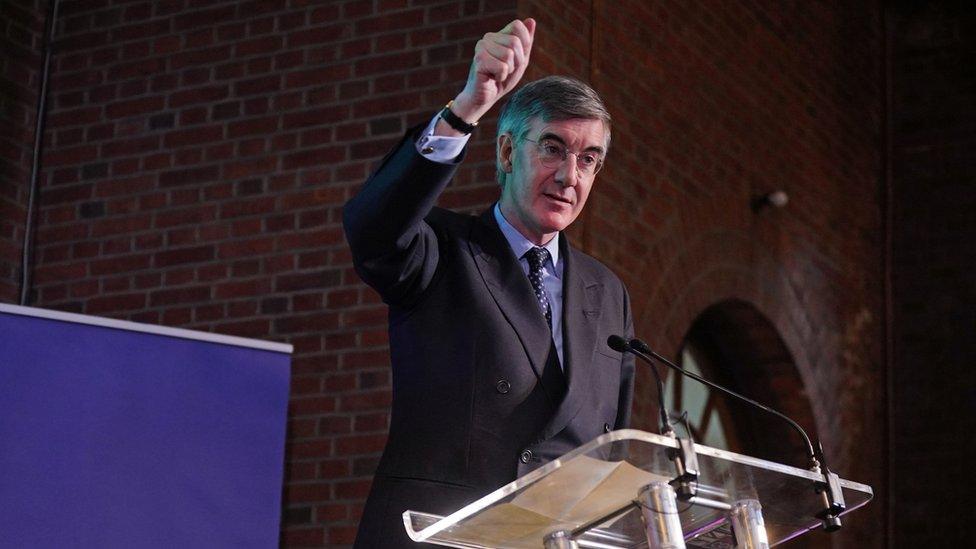 Sir Jacob Rees-Mogg during the launch of the Popular Conservatism movement at the Emmanuel Centre in central London,