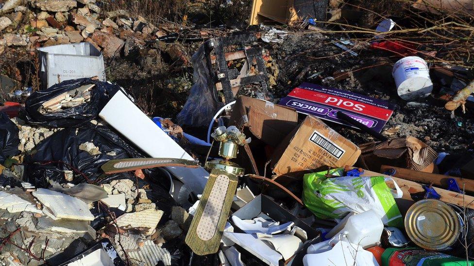 Fly-tipping in Ashford, Kent, 2019 (file image)