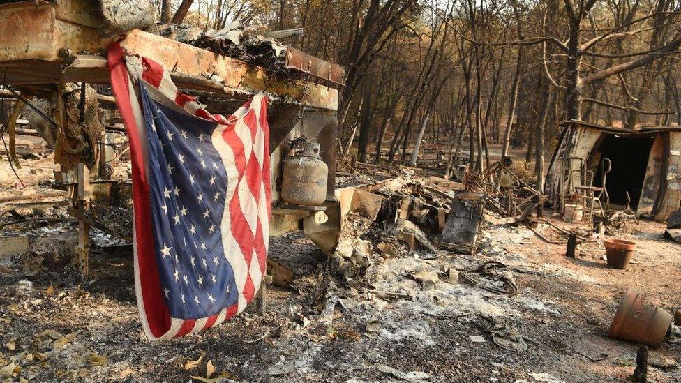 A burned out mobile home park in Paradise