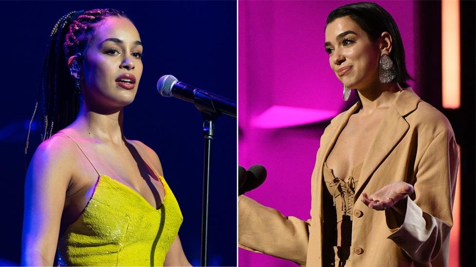 Left to right: Jorja Smith and Dua Lipa