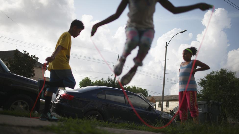 Children playing in New Orleans