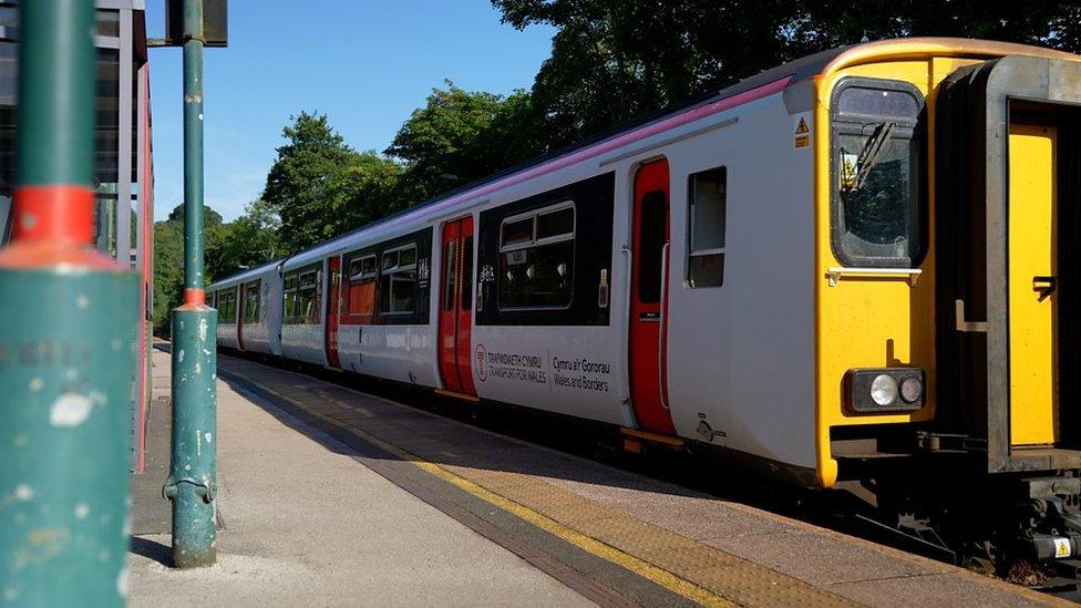 Train at a station