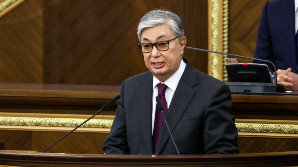 Kazakh President Kassym-Jomart Tokayev