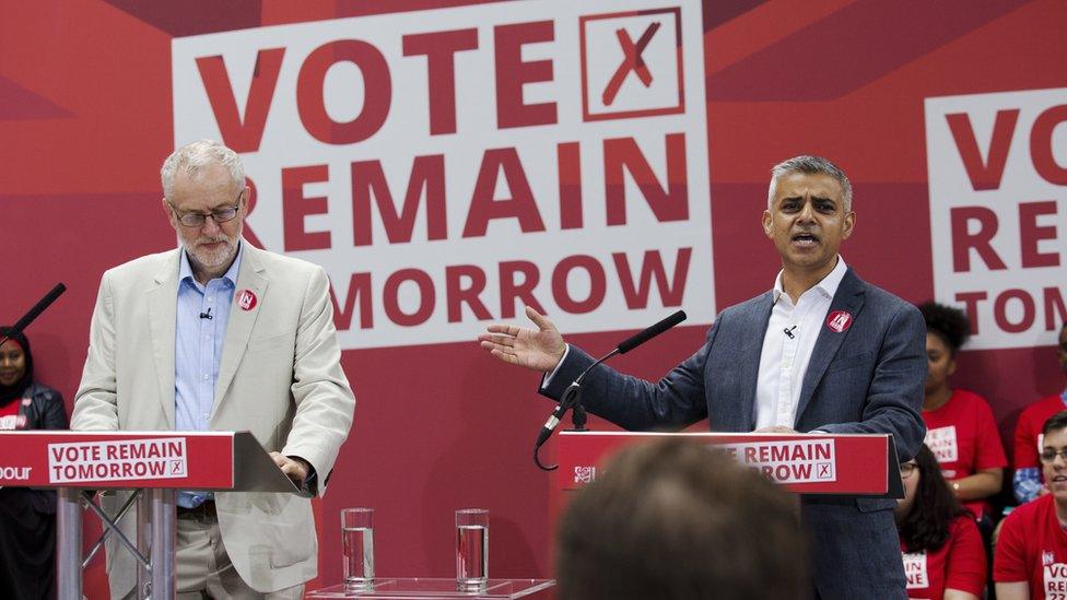 Jeremy Corby and Sadiq Khan