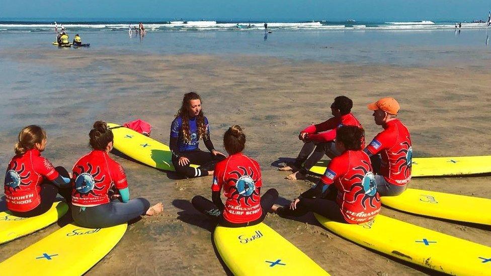 Gavin Walsh with Perranporth Surf School