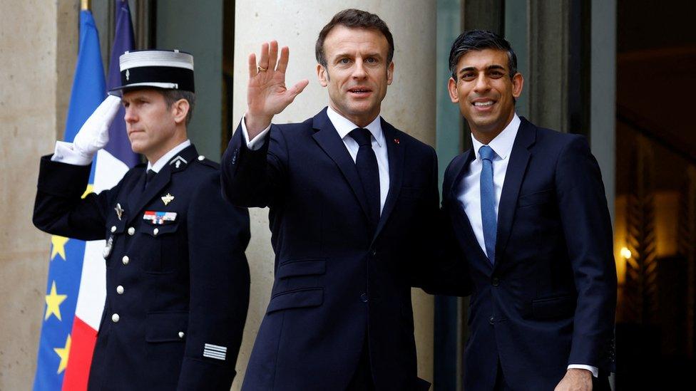 Emmanuel Macron and Rishi Sunak