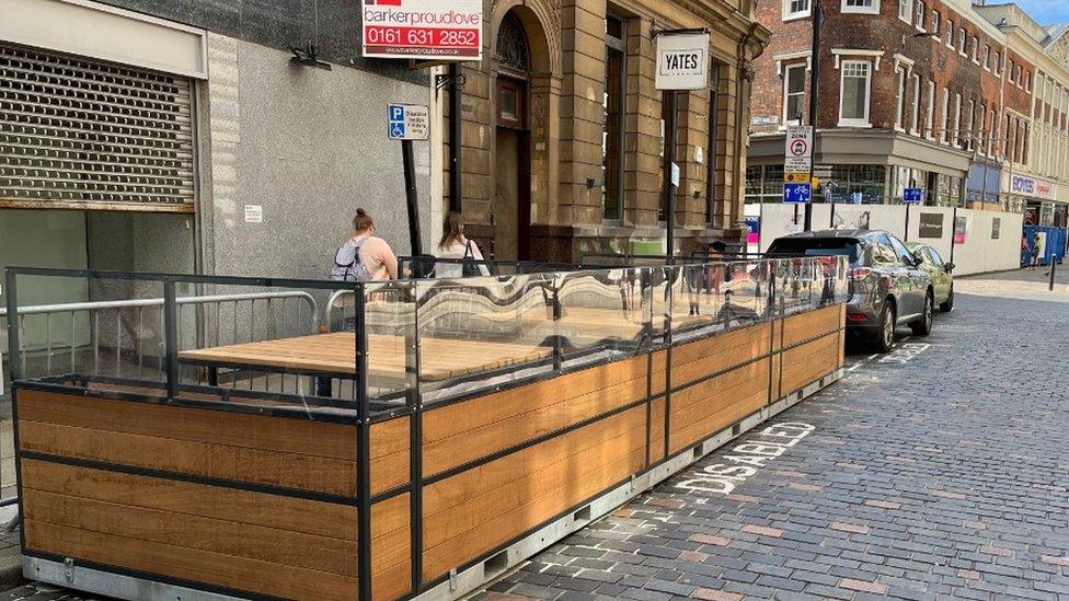 Hull parklet on top of disabled bay