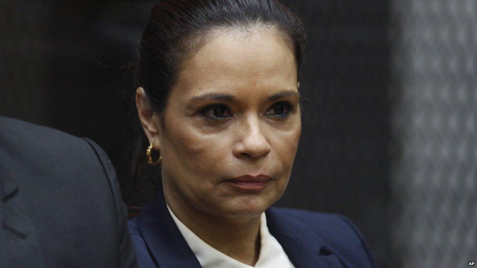 Guatemala's former Vice-President Roxana Baldetti attends a court hearing on corruption charges