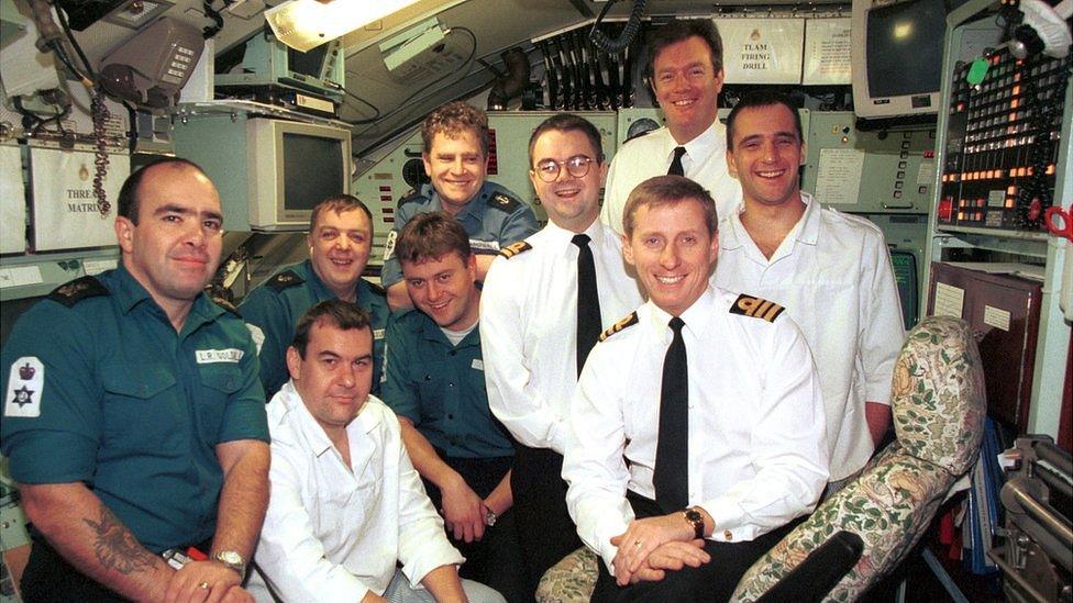 Some of the crew of HMS Splendid in 1999