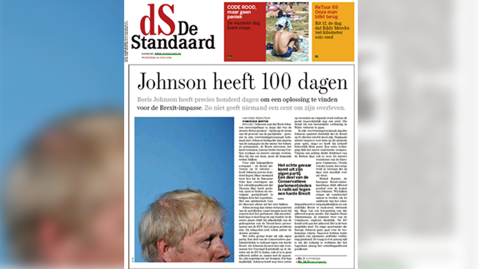 Front cover of De Standaard