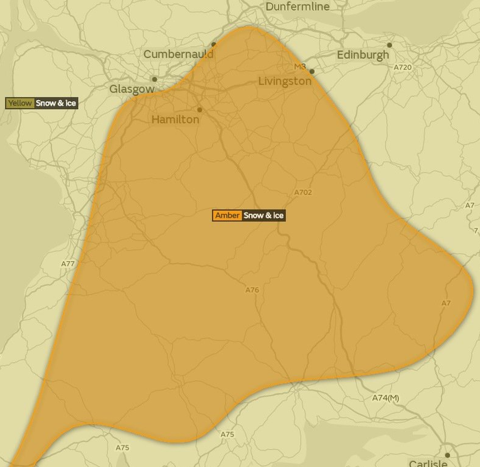 Met Office amber weather warning