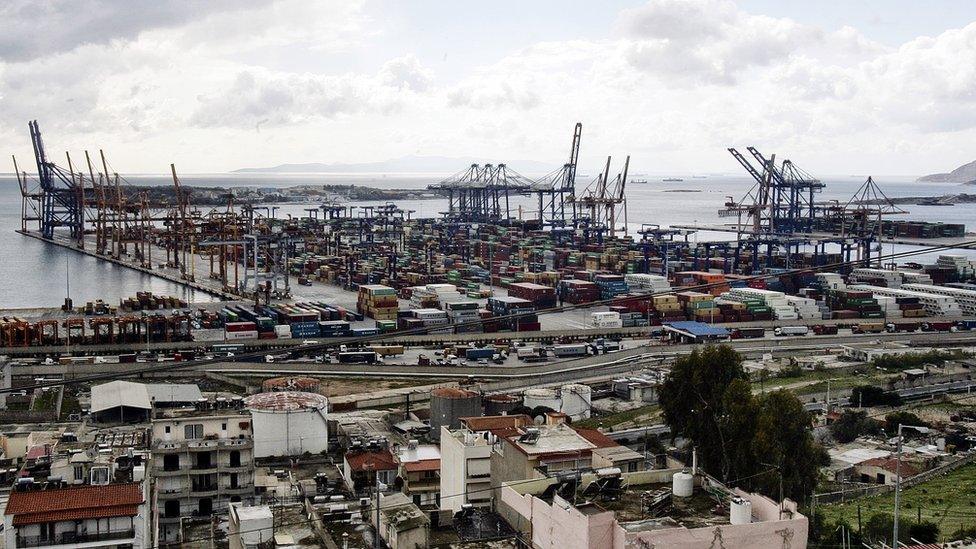 Piraeus port in Athens, Greece.