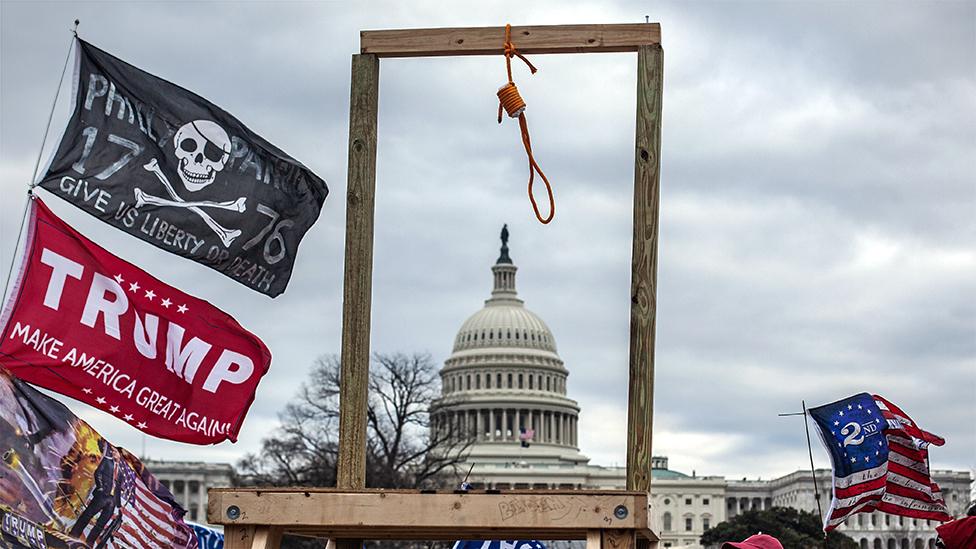 Trump supporters near the U.S Capitol, on January 06, 2021 in Washington, DC