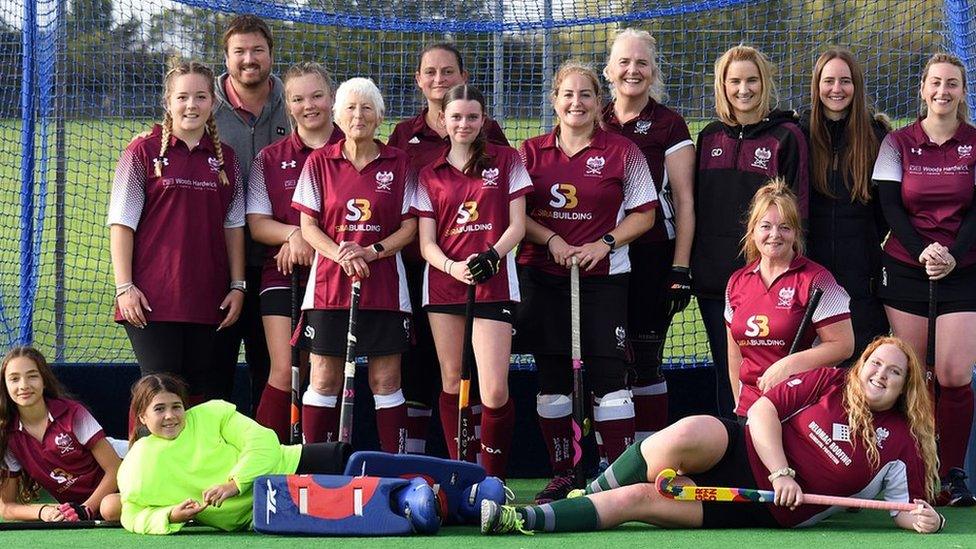 The Bedford Ladies' Hockey team